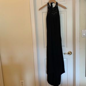 Mossimo black high low dress with halter neck sz S